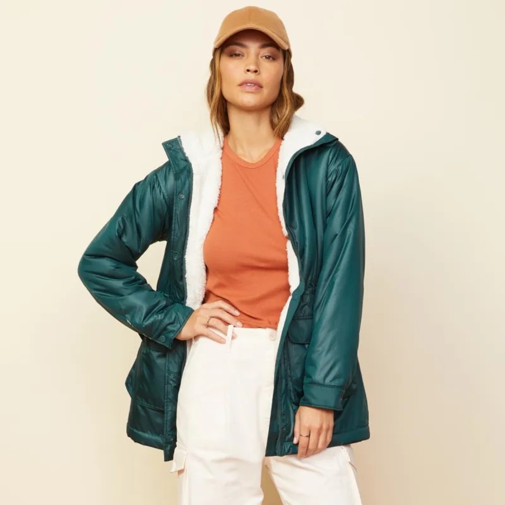 Monrow Reversible Jacket with Sherpa Lining